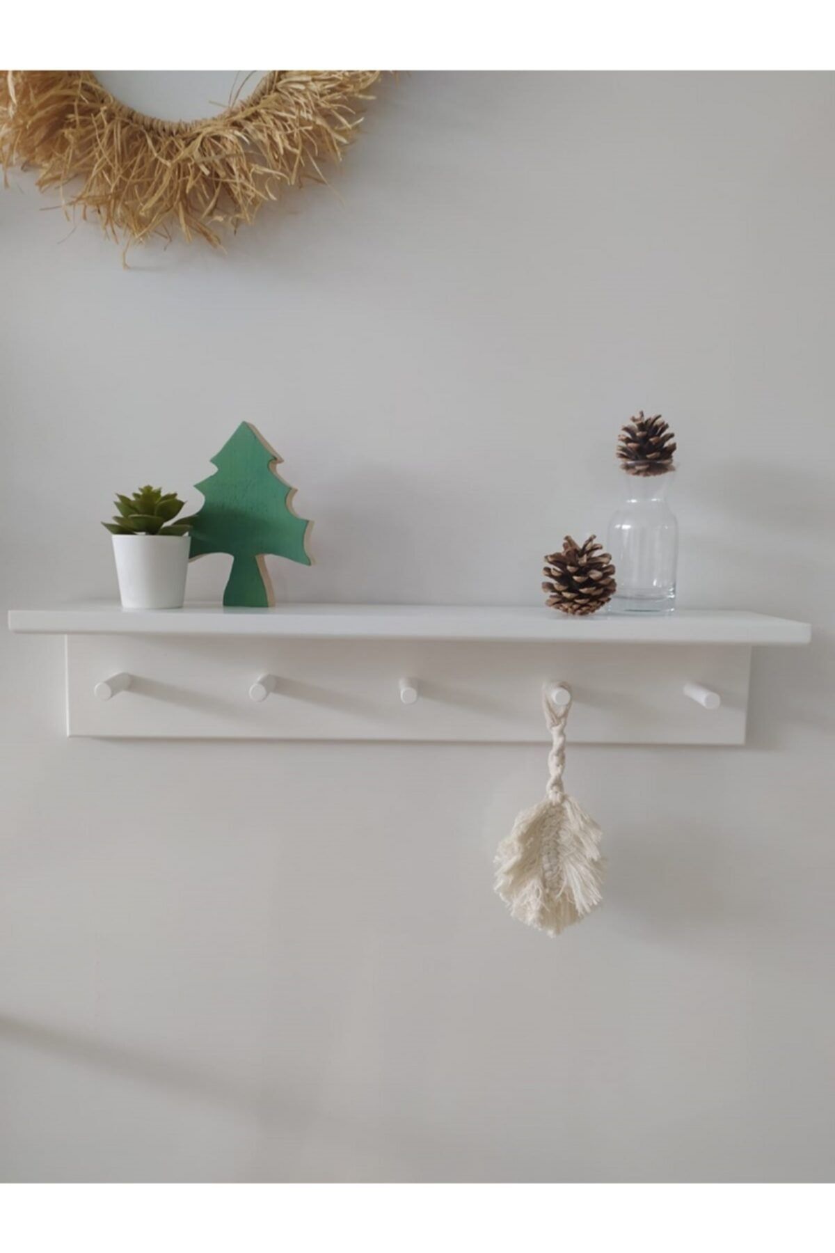 babyroomstore Beyaz Askılı Raf 60cm