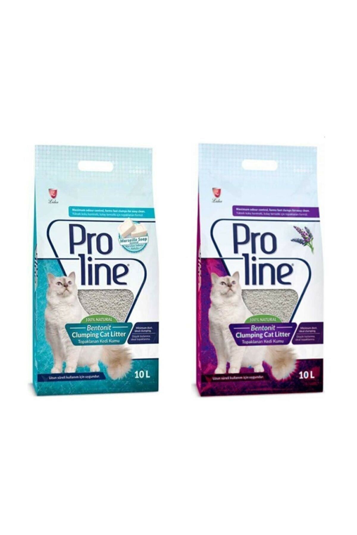 Pro Line Lavanta Kokulu + Marsilya Sabunlu Kedi Kumu 10lx2