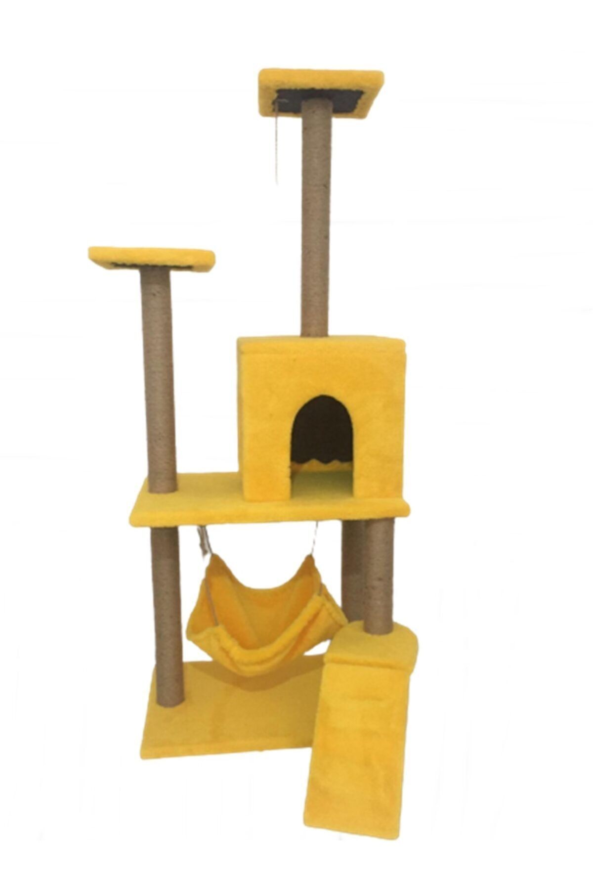 Juge Cat Hamaklı Kedi Oyun Evi(sarı)