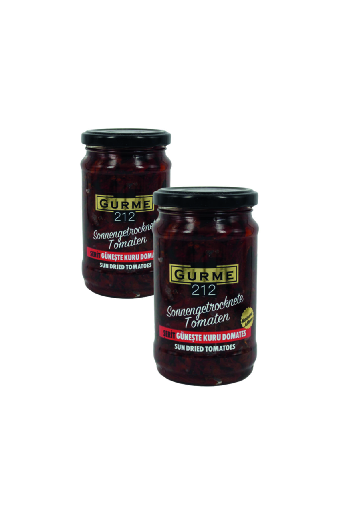 Gurme212 Kurutulmuş Domates, Şerit Kesim, Güneşte Kurutma (2 Adet X 320cc)
