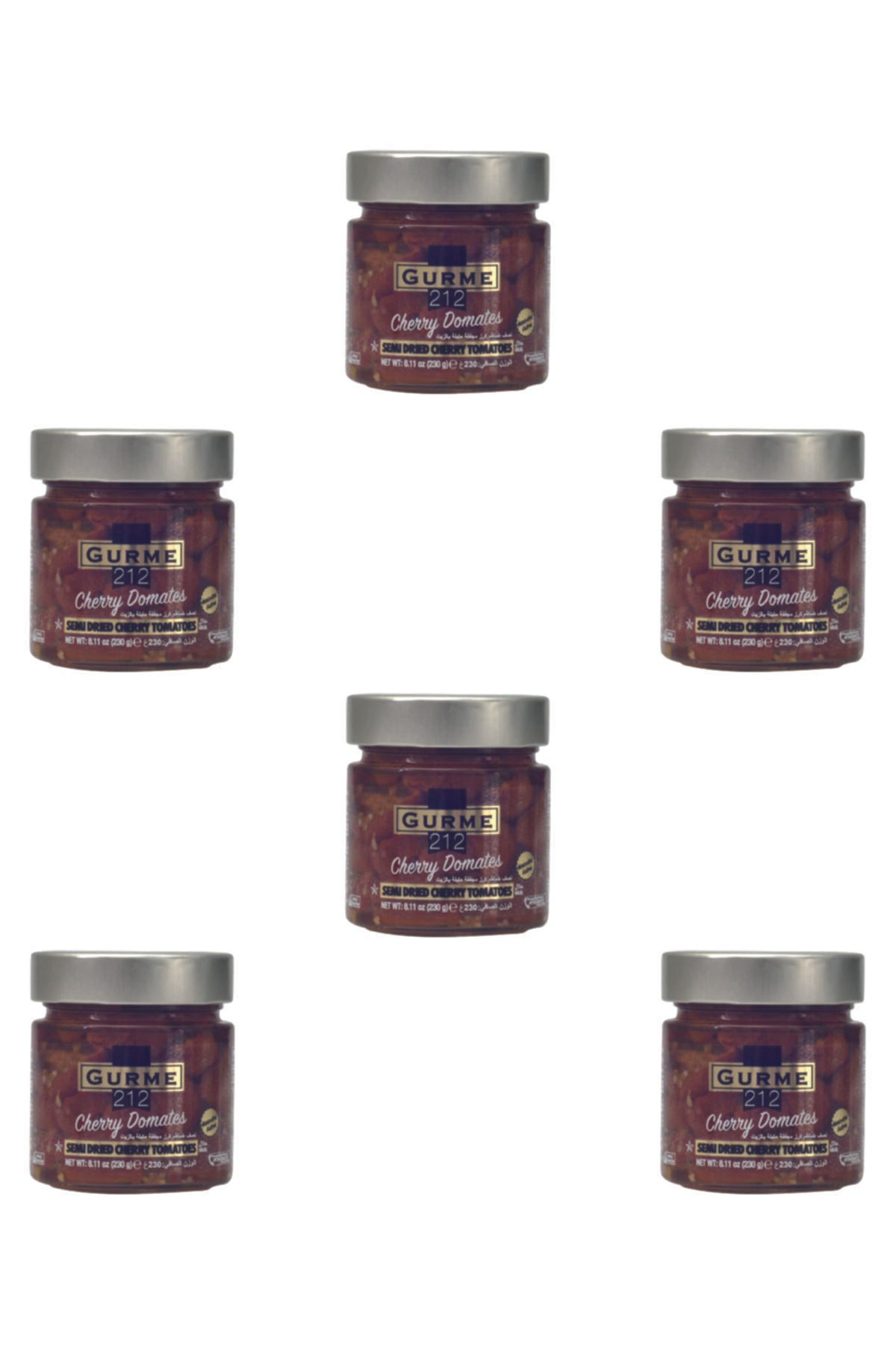 Gurme212 Kurutulmuş (yarı Kuru) Domates, Yumuşak, Marine Edilmiş (6 Adet X 255cc)