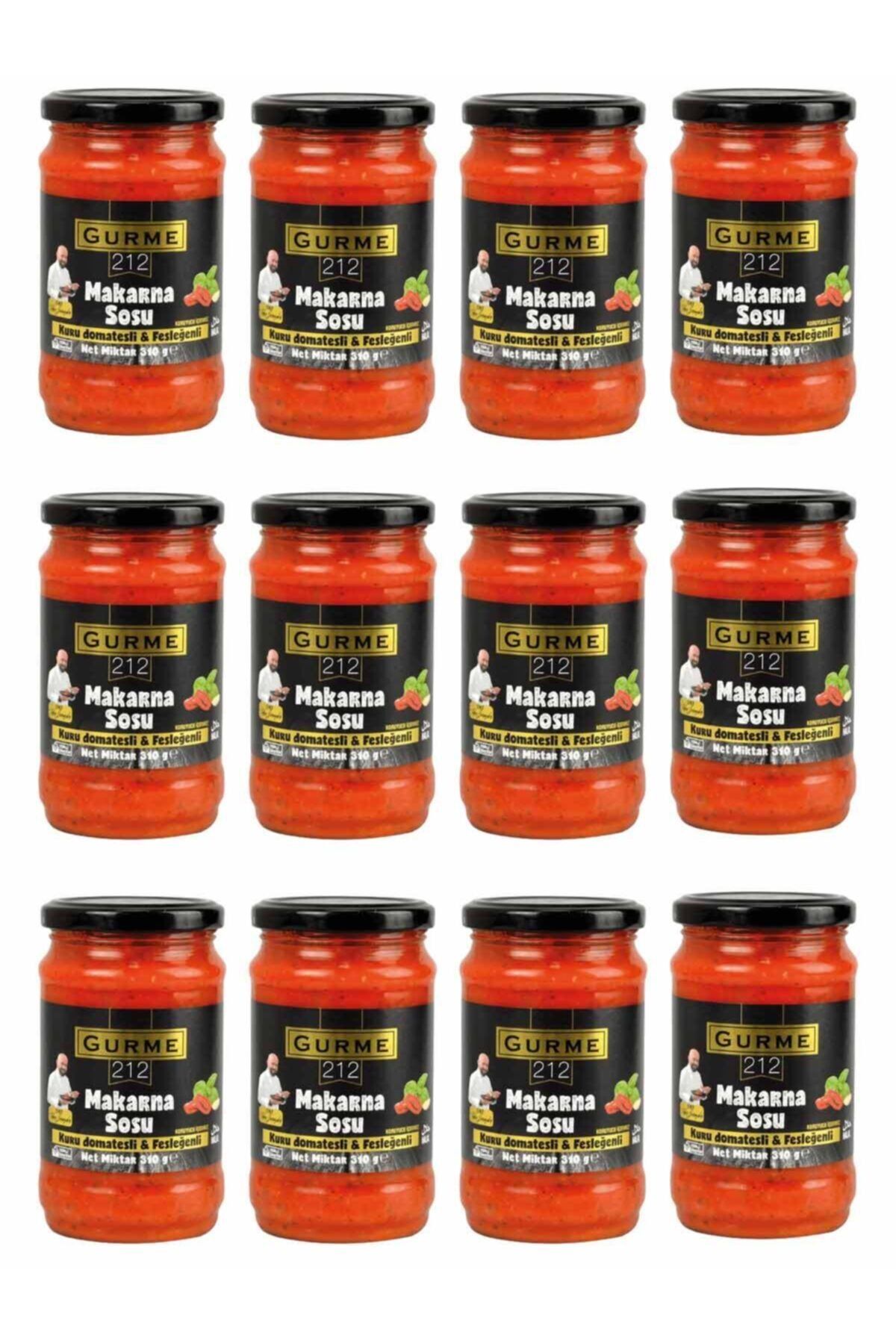 Gurme212 Salçalı Makarna Sosu, Italyan Tipi Tarif (12 Adet X 320cc)