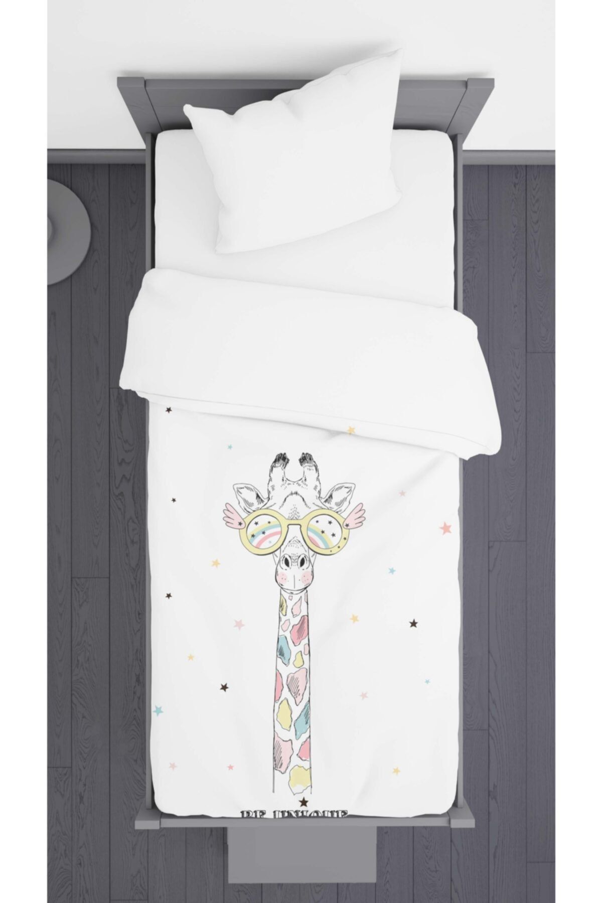 Ziu Kids Be Unique Zürafa Desenli Dekoratif Yatak Örtüsü 140x220
