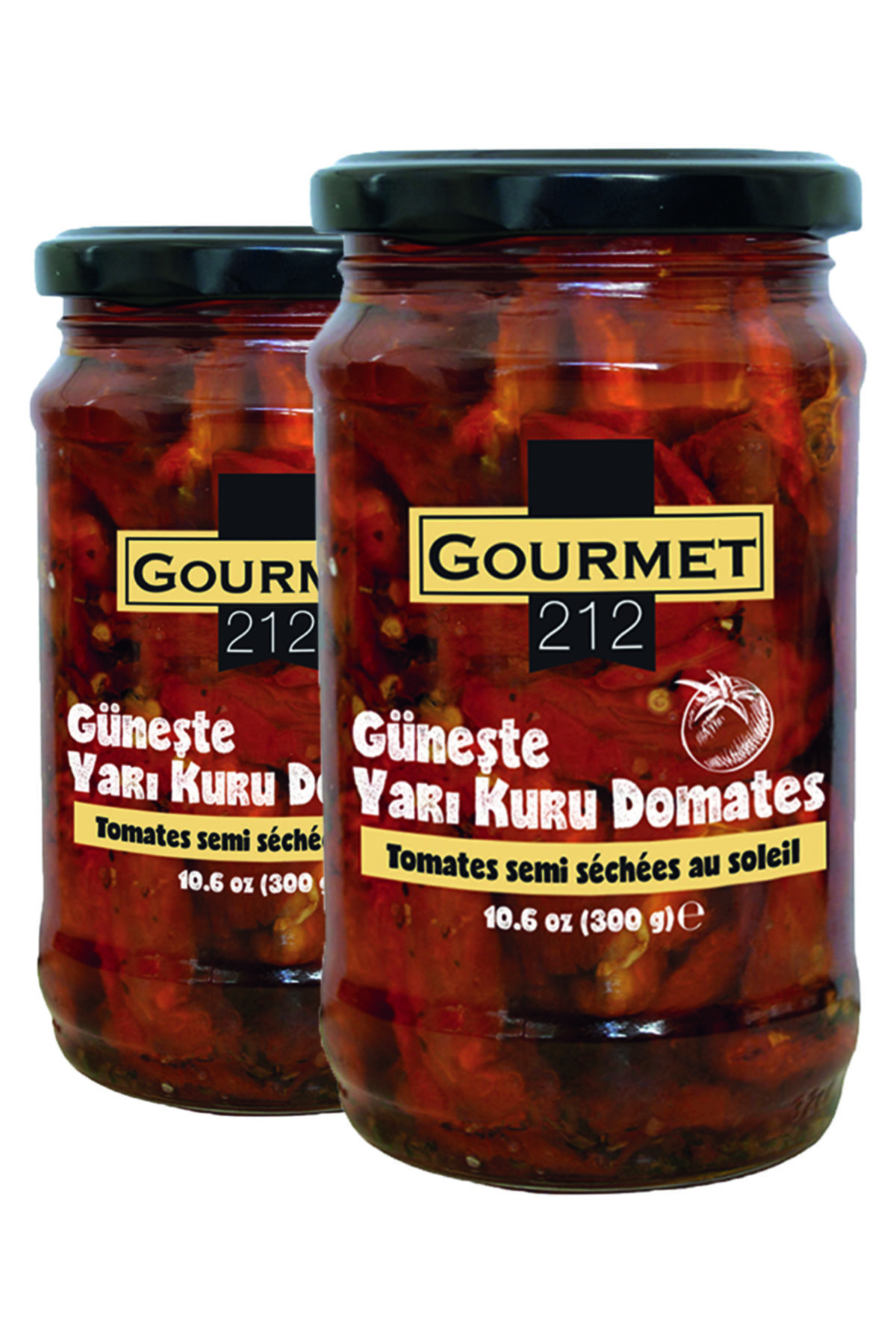 Gurme212 Yarı Kuru Domates Pratik 2 Adet X 320 cc