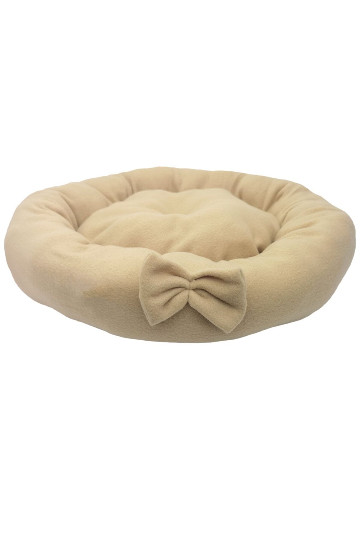 Truego Kedi Ve Köpek Yatağı Polar Simit 50cm - Bej