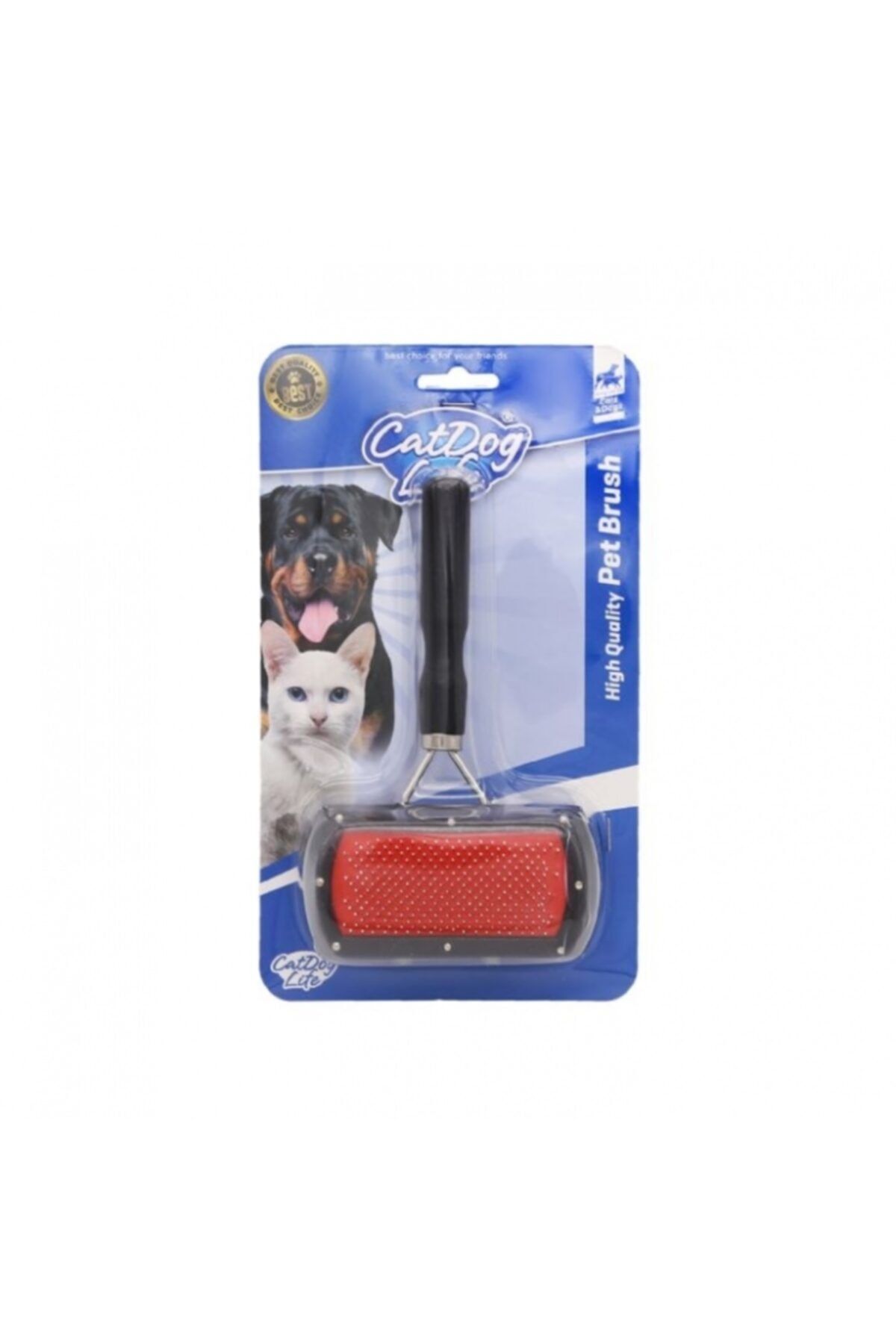 Doglife Tahta Saplı Çift Taraflı Kedi Köpek Tarağı + Fırça 16 Cm