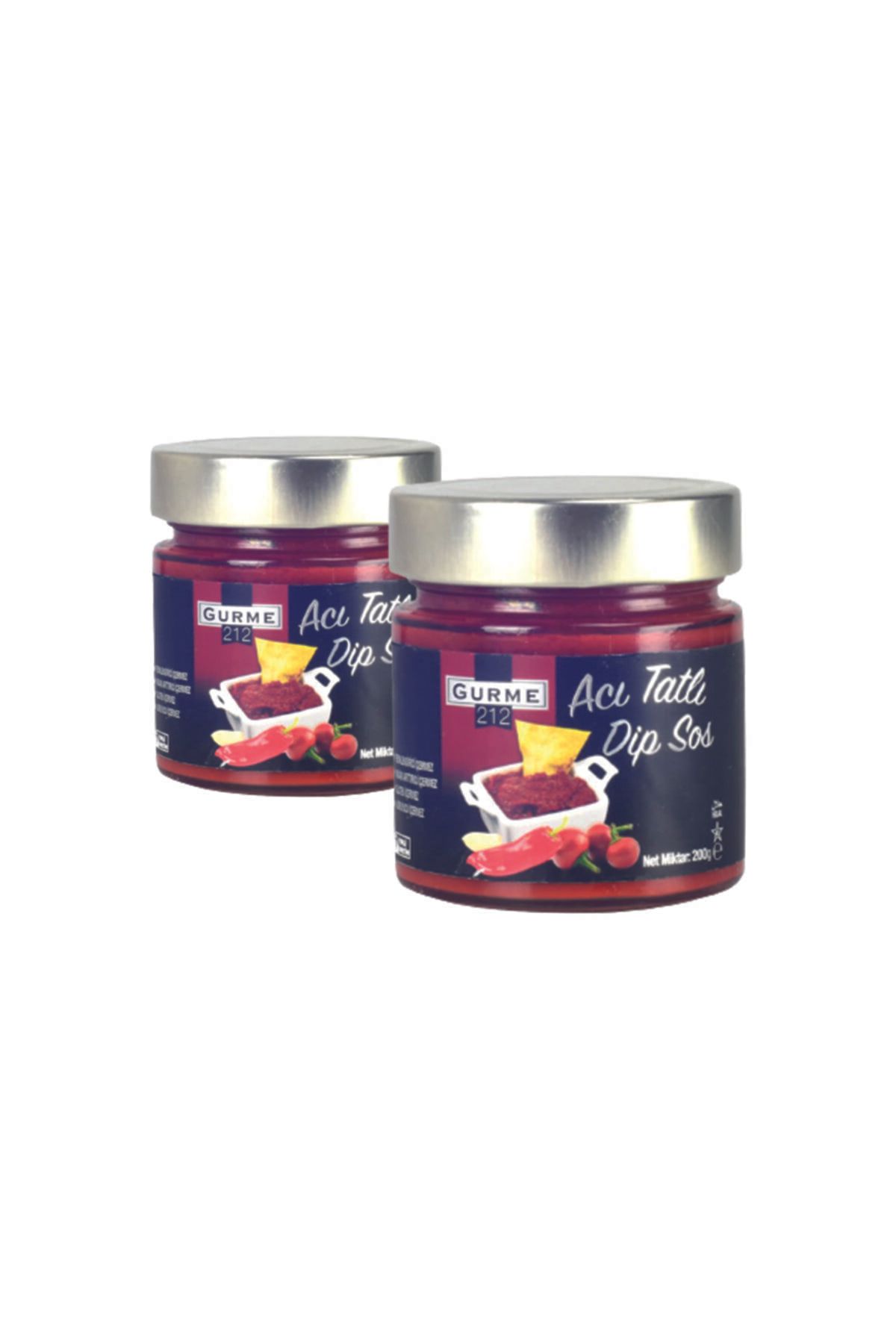 Gurme212 Tatlı Kiraz Biber Sosu, Meze (2 Adet X 200gr)