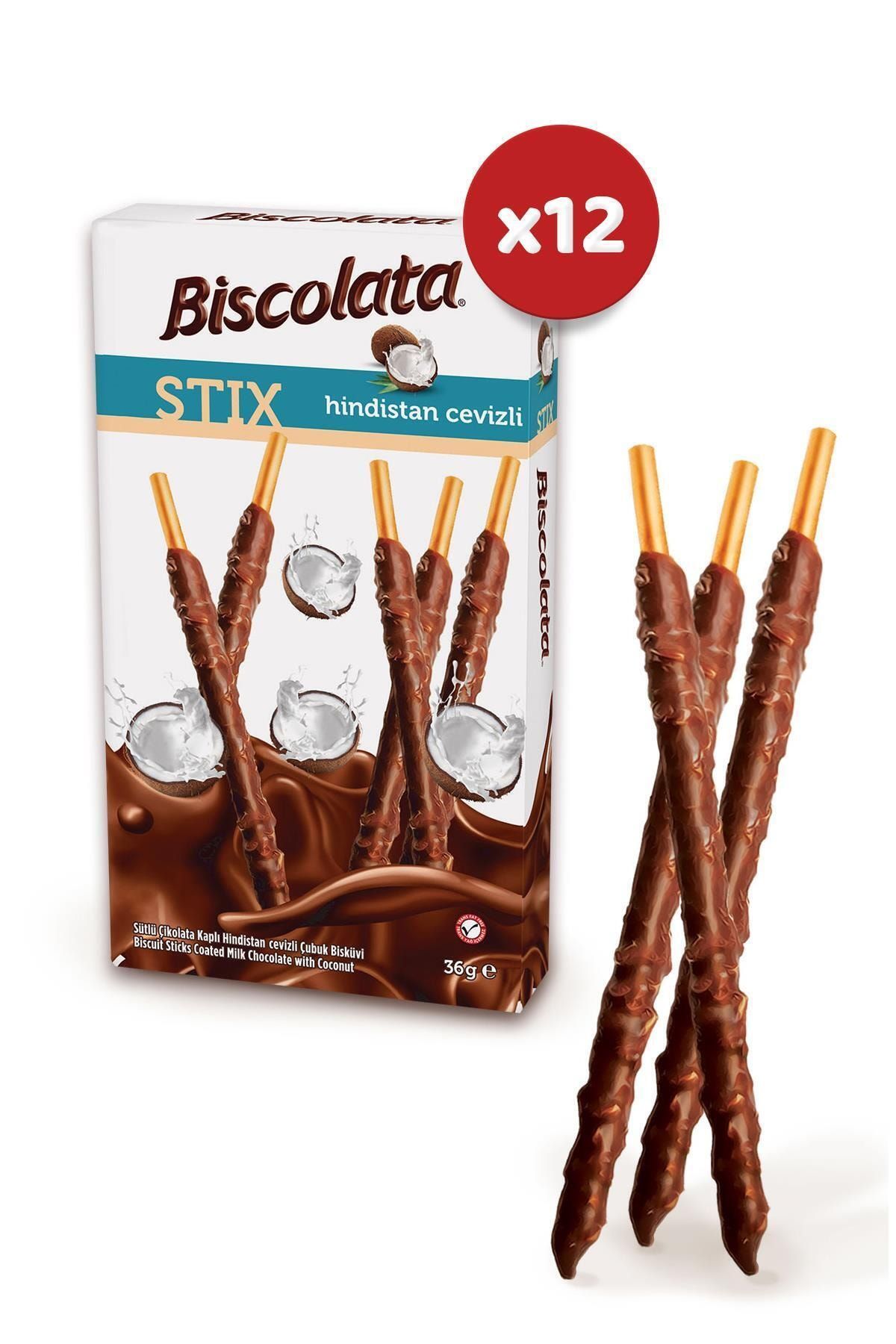 Biscolata Stix Hindistan Cevizli 36 Gr X 12 Adet