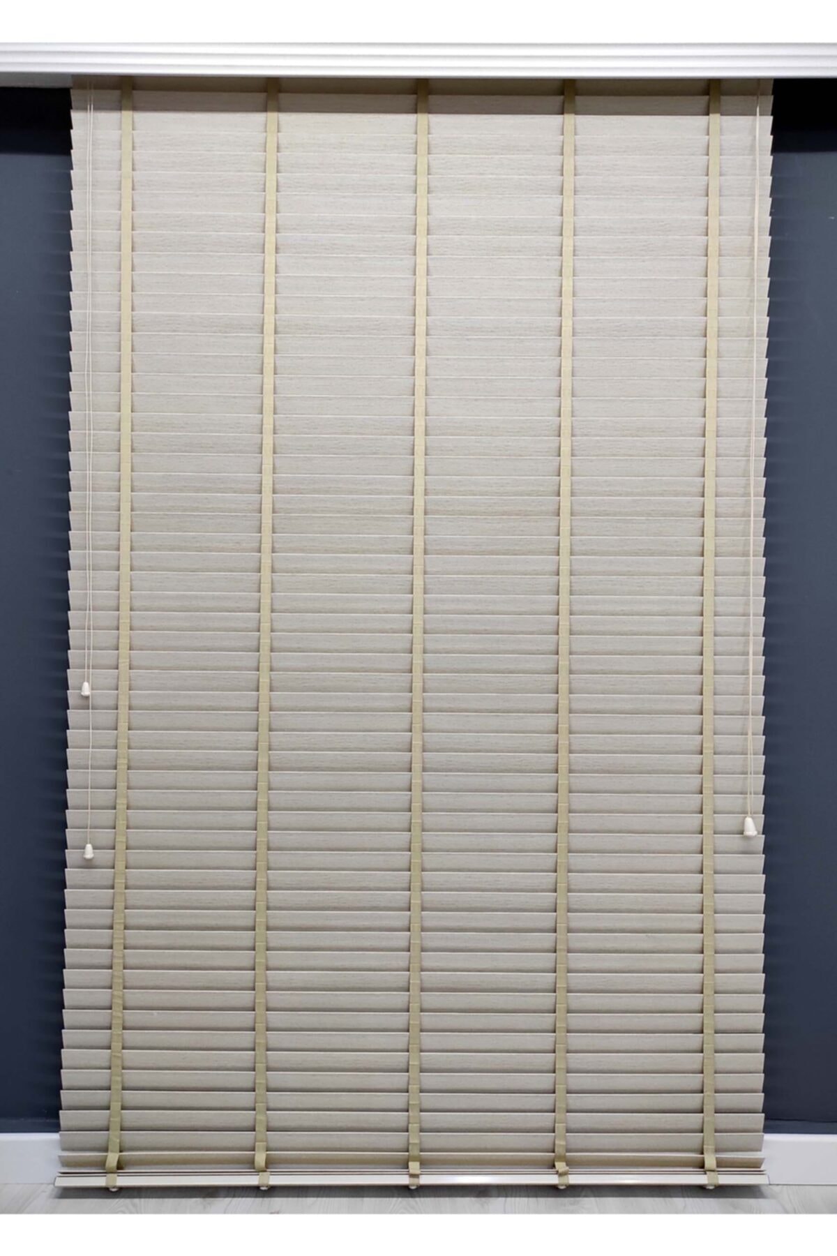 VİLDA HOME Jaluzi Perde Açık Meşe Polywood 50mm Ofis Modern Ve Tüm Mekanlar Için 337