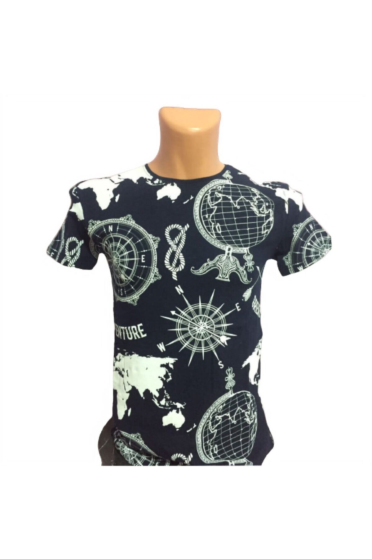 DemirAy Butiks Desenli Likralı Pamuk T-shirt