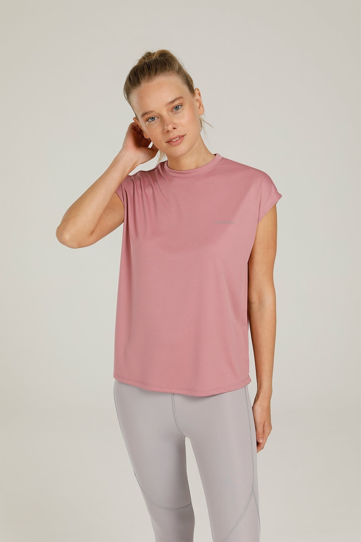 lumberjack Ct770 Basıc Pes C Neck T- Pembe Kadın Kısa Kol T-shirt