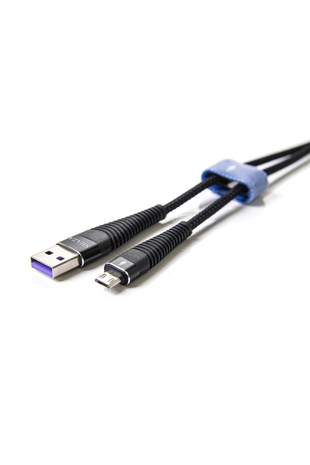 shaza Usb Micro 5a 100w Örgülü Hızlı Şarj Ve Data Kablosu 2 Metre