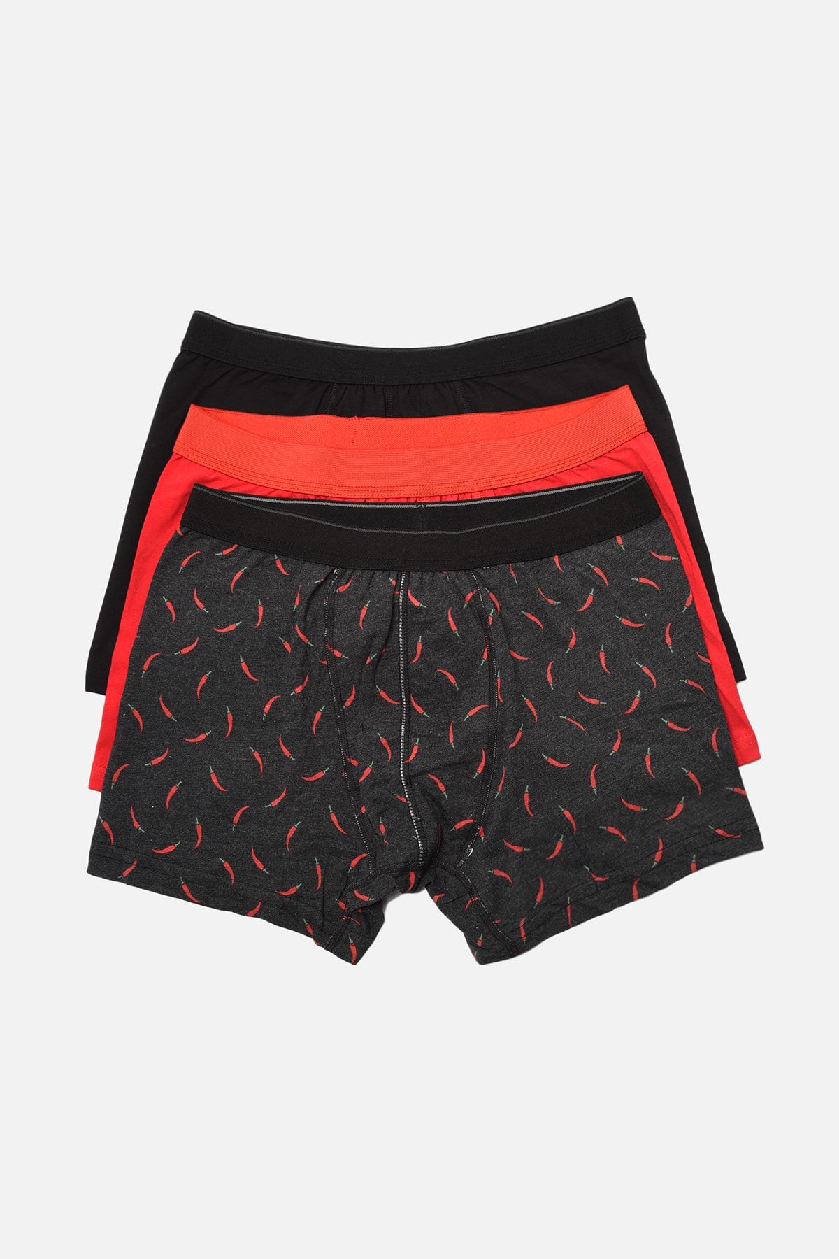 TRENDYOL MAN Çok Renkli Erkek 3'lü Paket Boxer TMNAW22BX0084