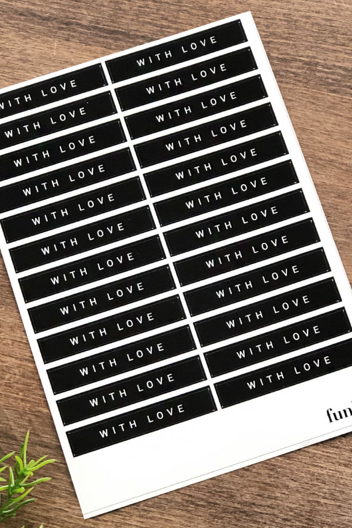 Funbou Sticker, with love / 2 sayfa