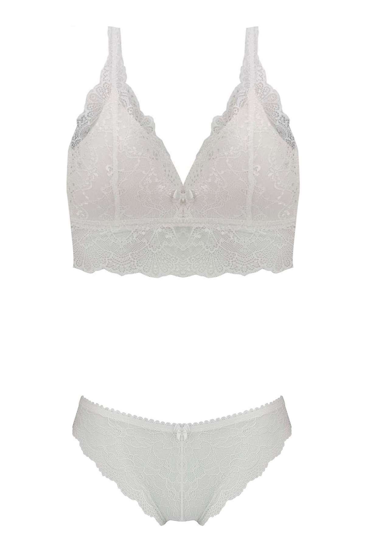 ifondi Desteksiz Bralet Takım Ekru
