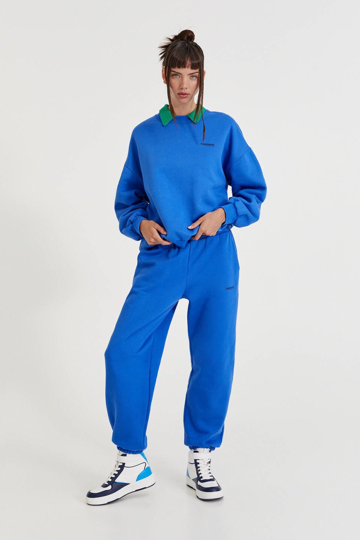 Pull & Bear Renkli Sloganlı Jogger Pantolon