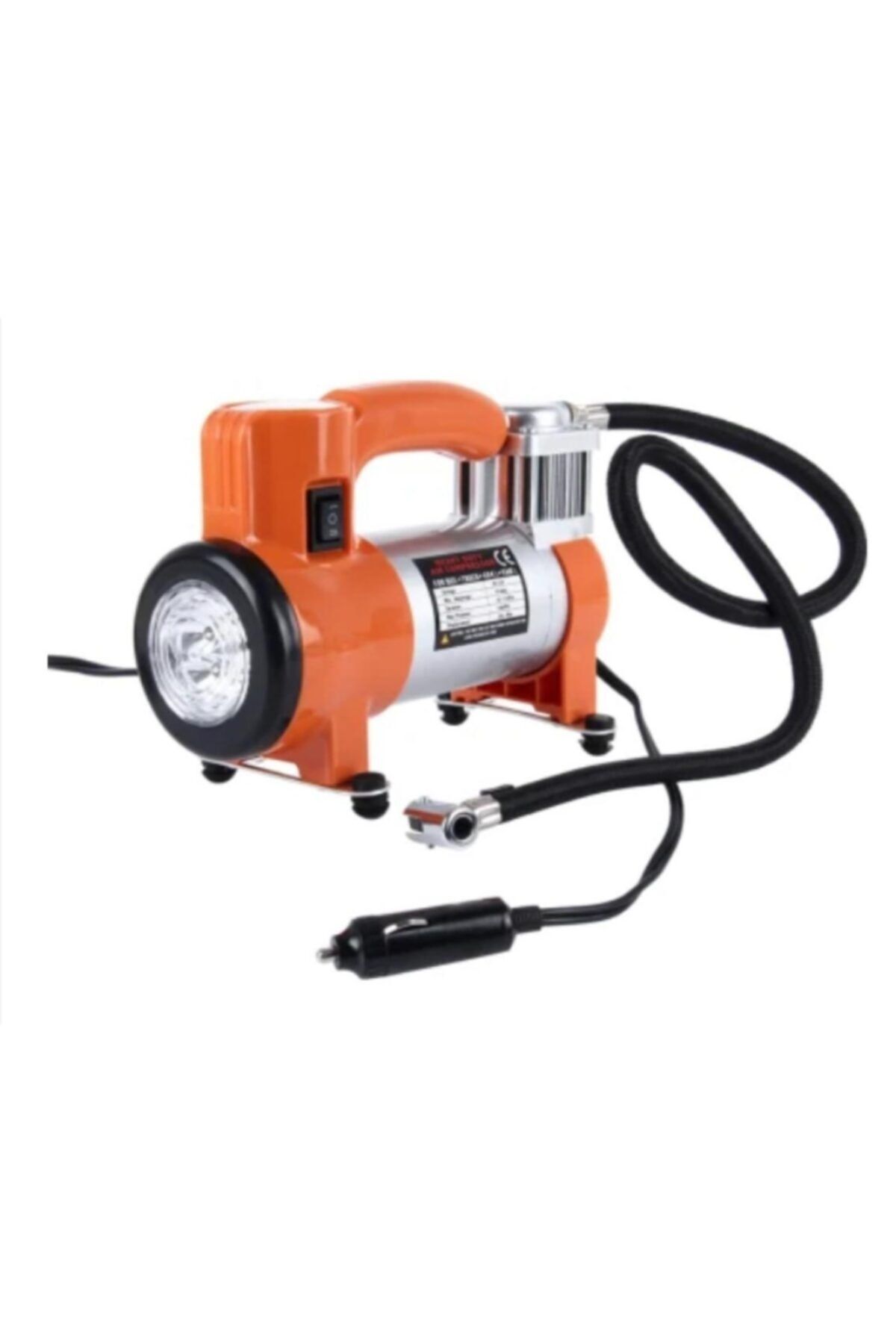 FESAN Carub Metal Gövdeli Lastik Hava Kompresörü Turuncu Renk 12 Volt