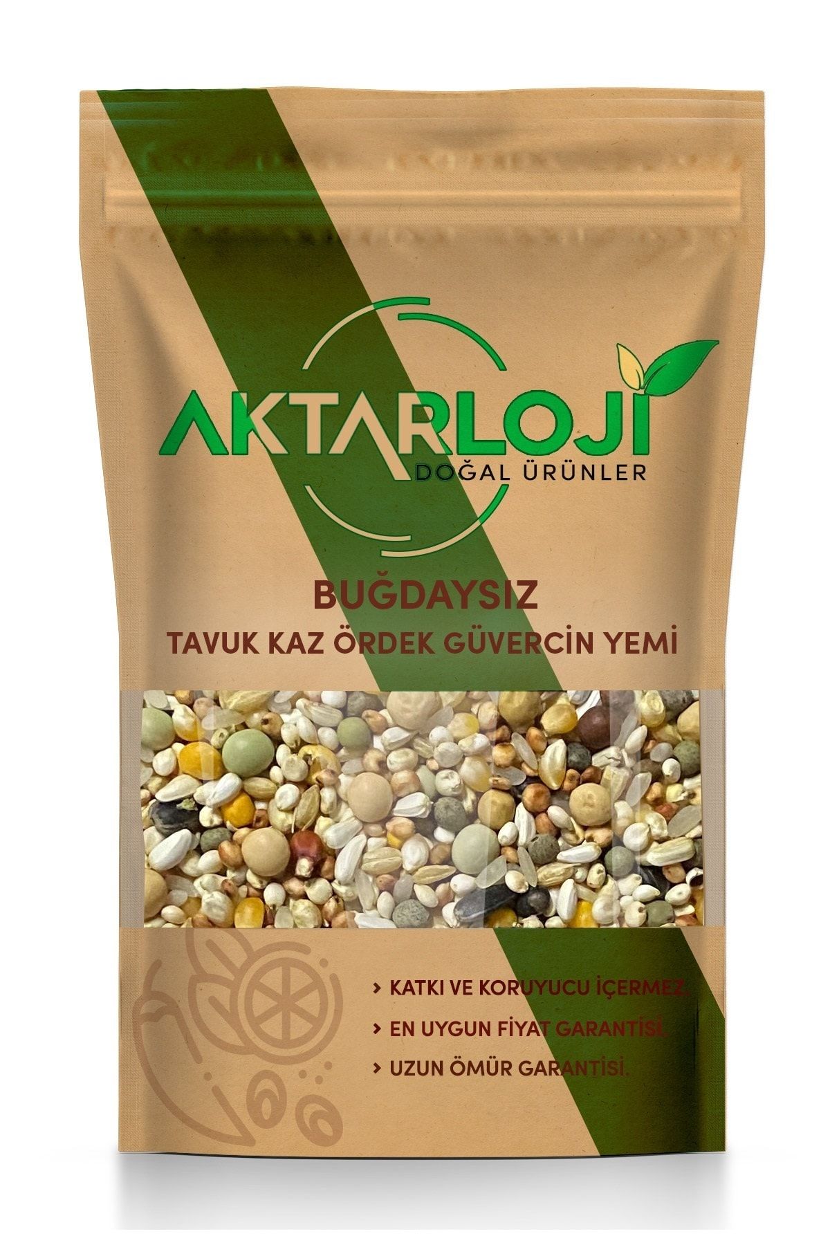aktarloji 2 Kg Lüx Karışım Buğdaysız Tavuk Kaz Ördek Horoz Hindi Güvercin Kumru Yemi A-1