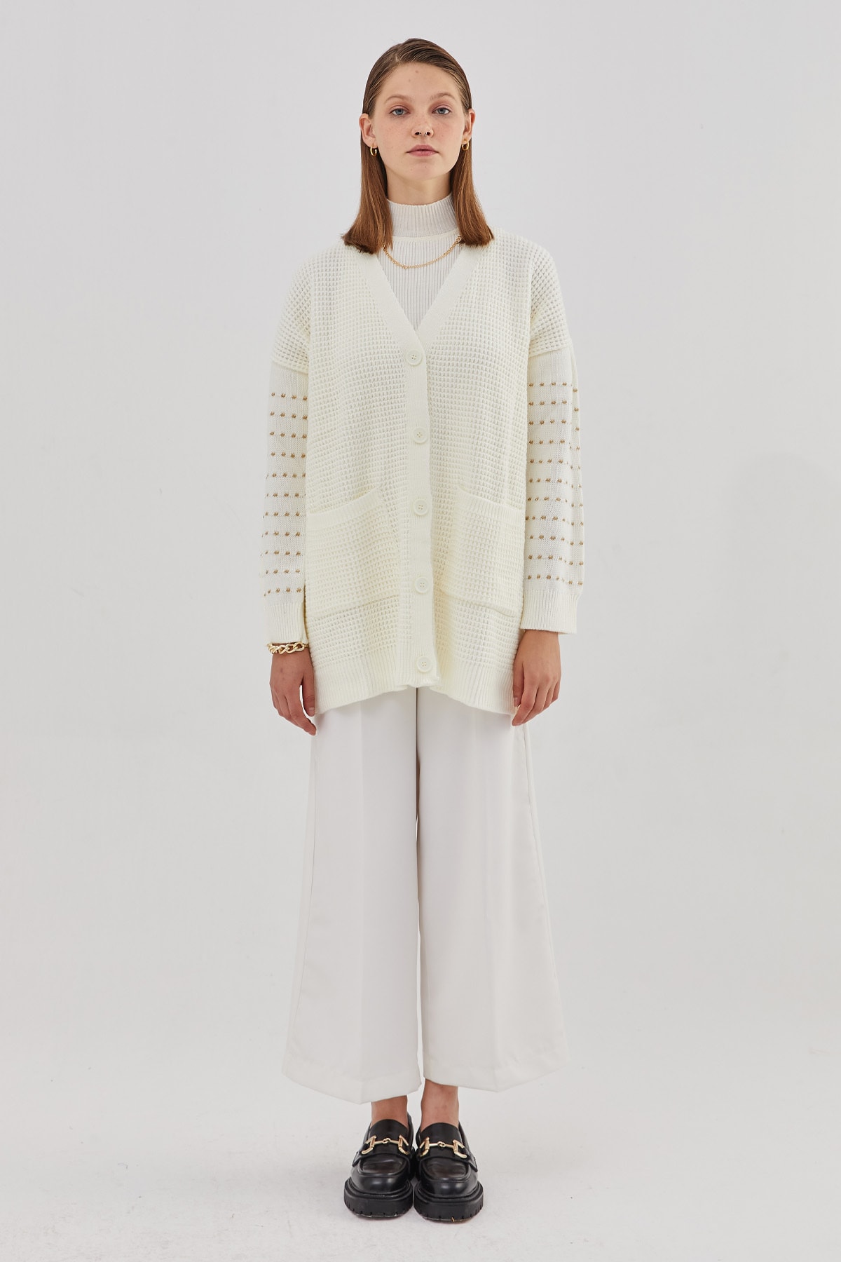Hooopstore Classy Pantolon - Beyaz