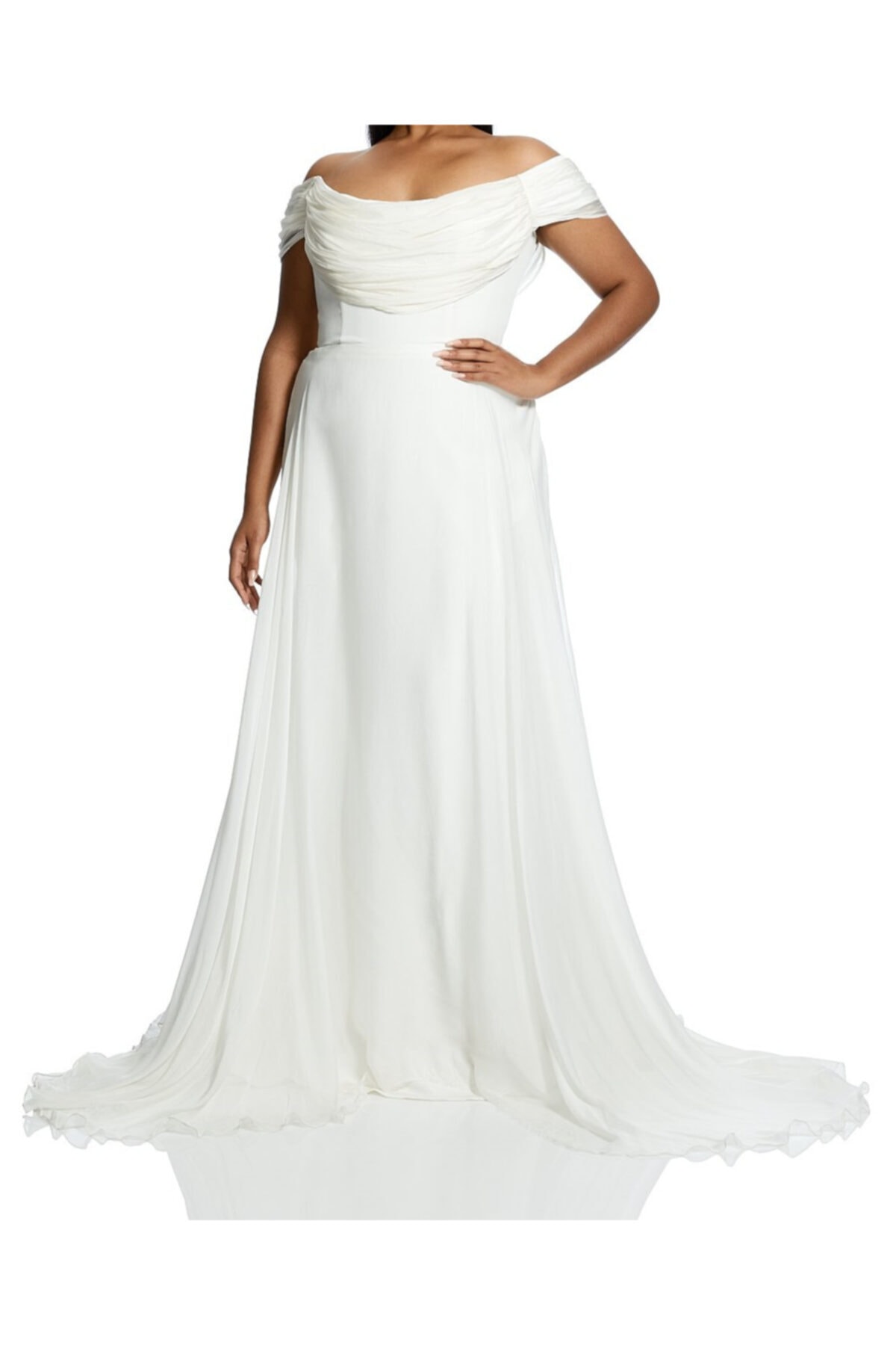 Paradise Collection Moda Evi Paradise Gelinlik Drapeli Etol Helen Gelinlik Büyük Beden