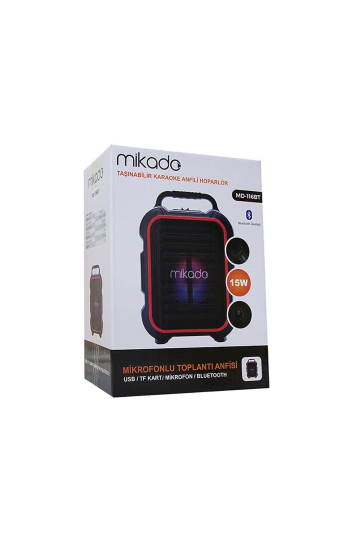 Mikado Md-116bt 15w 2 Adet Kablosuz El+baş-ense Mikrofonlu Usb-sd Bluetoothlu Toplantı Anfisi