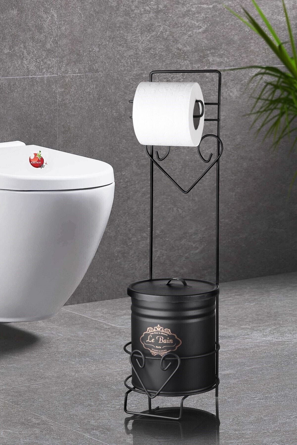 Mina Concept Wc Kağıtlık Çöp Kovalı Ferforje , Tuvalet Kağıtlığı , Banyo Çöp Kovası