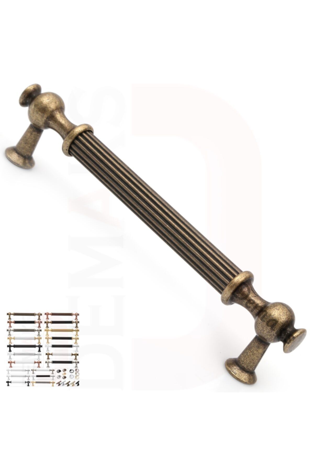 Demaks Alya Antik Sarı 224mm (1adet) Lüks Metal Mobilya Dolap Çekmece Kulpu
