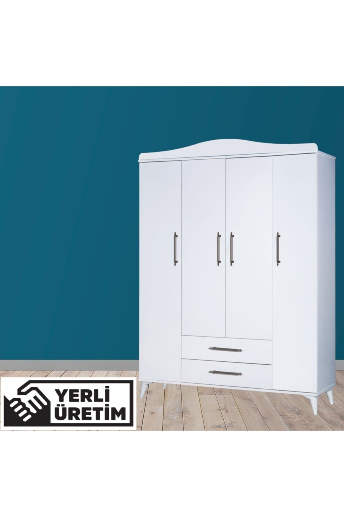 MAKİLİ MOBİLYA 1211 Eflani Dört Kapılı Dolap Beyaz