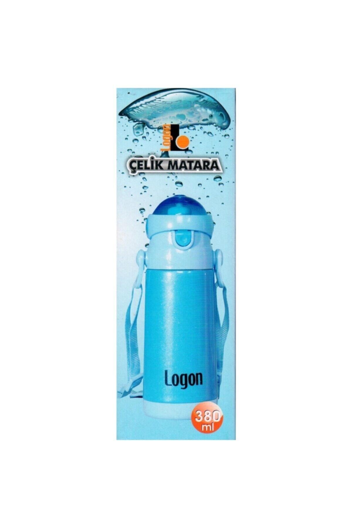 Logon Lg340 380 ml Pipetli Çelik Matara(MAVİ VE PEMBE RENK SEÇENEĞİYLE)