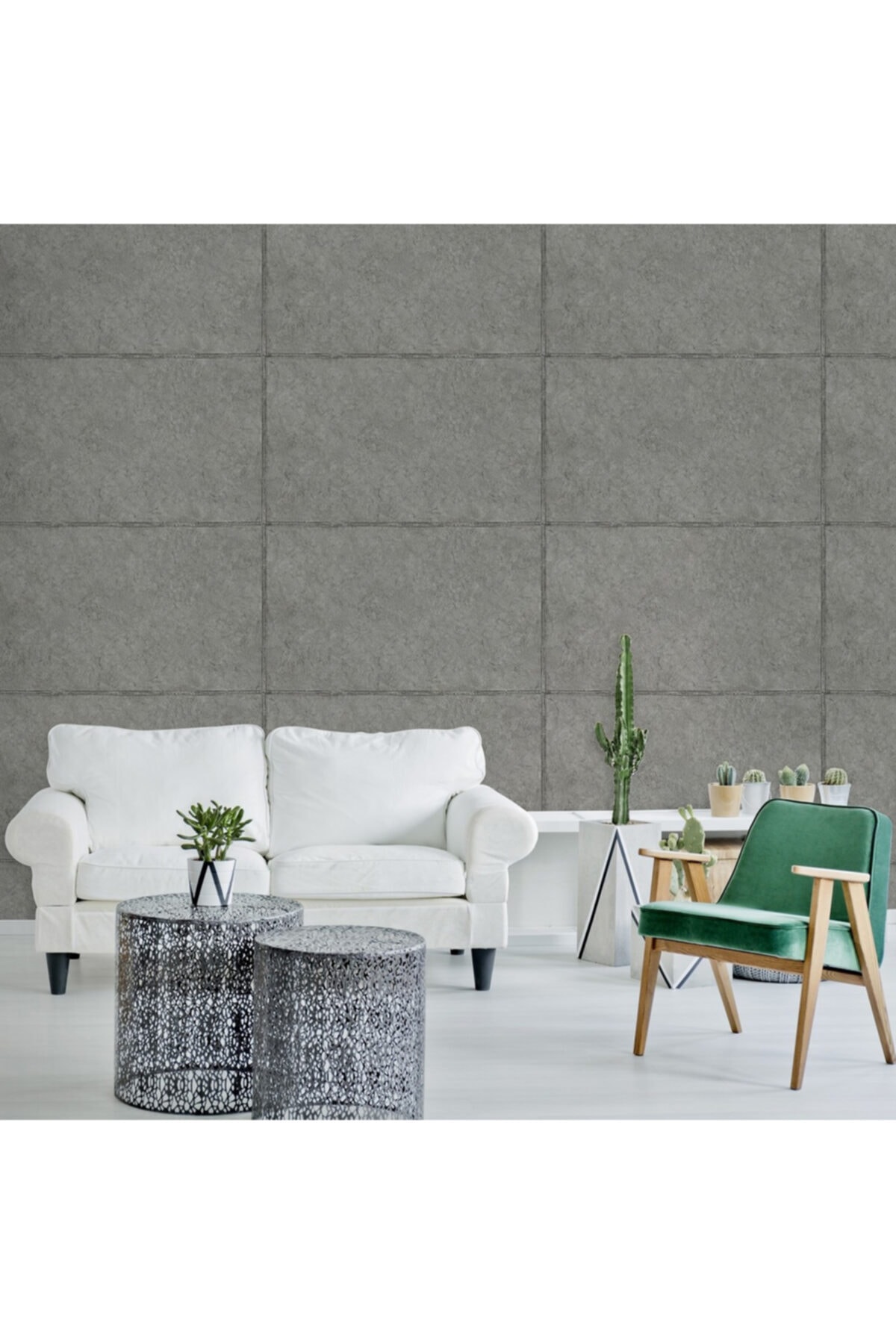 İnci Concept Adawall Octagon 1214-2 Beton Sıva Görünümlüduvar Kağıdı 10 M²