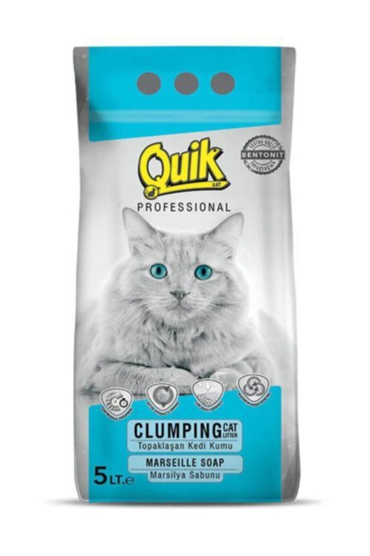 Quik Marsilya Sabunlu Ince Topaklaşan Kedi Kumu 5 Lt