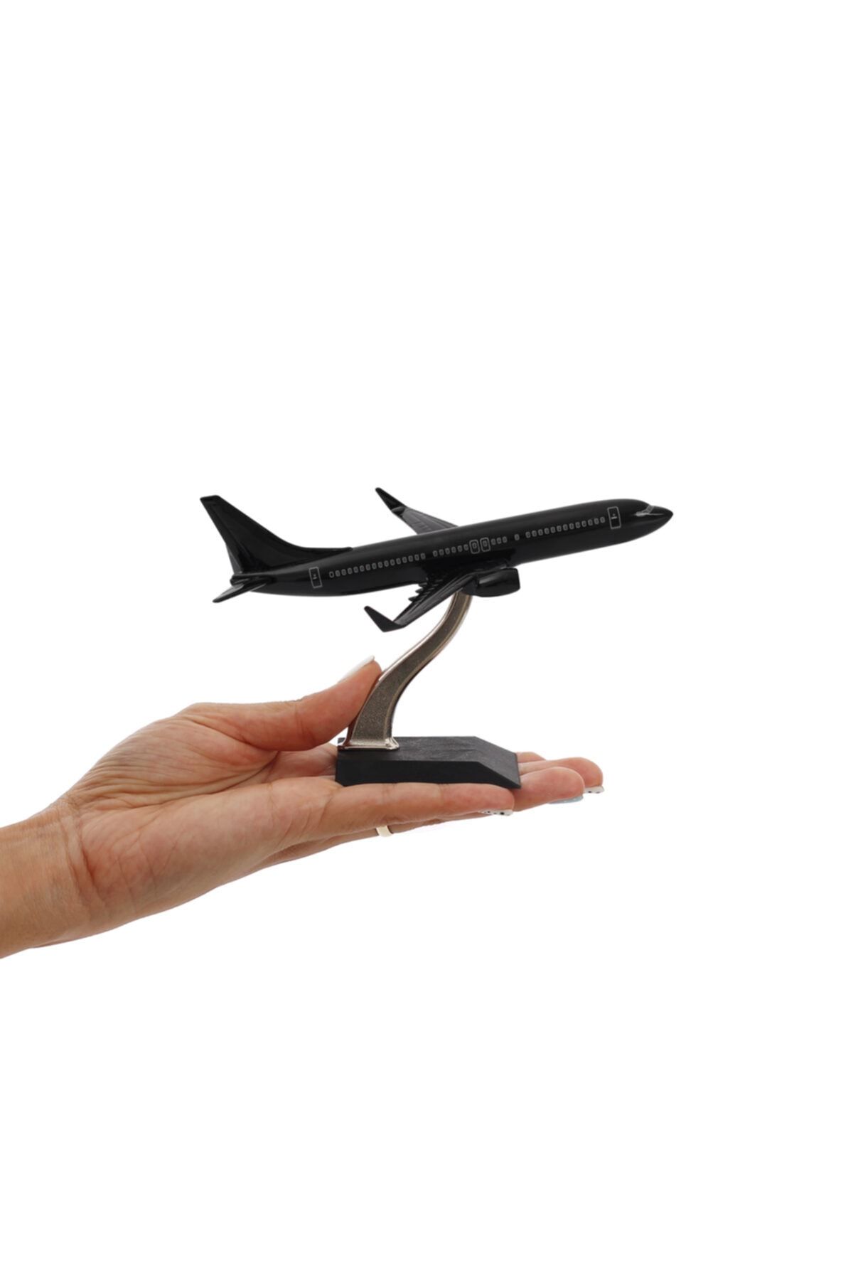 zekupp 1:250 Siyah Metal Gövde Boeing 737-800 Model Uçak