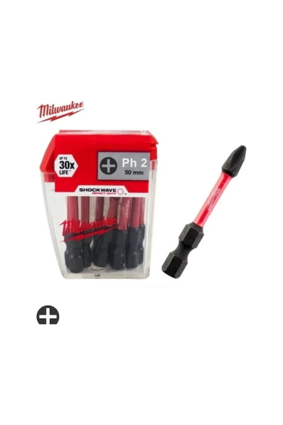 Milwaukee Bits Uç Pz2 50 mm 10'lu Paket Shockwave