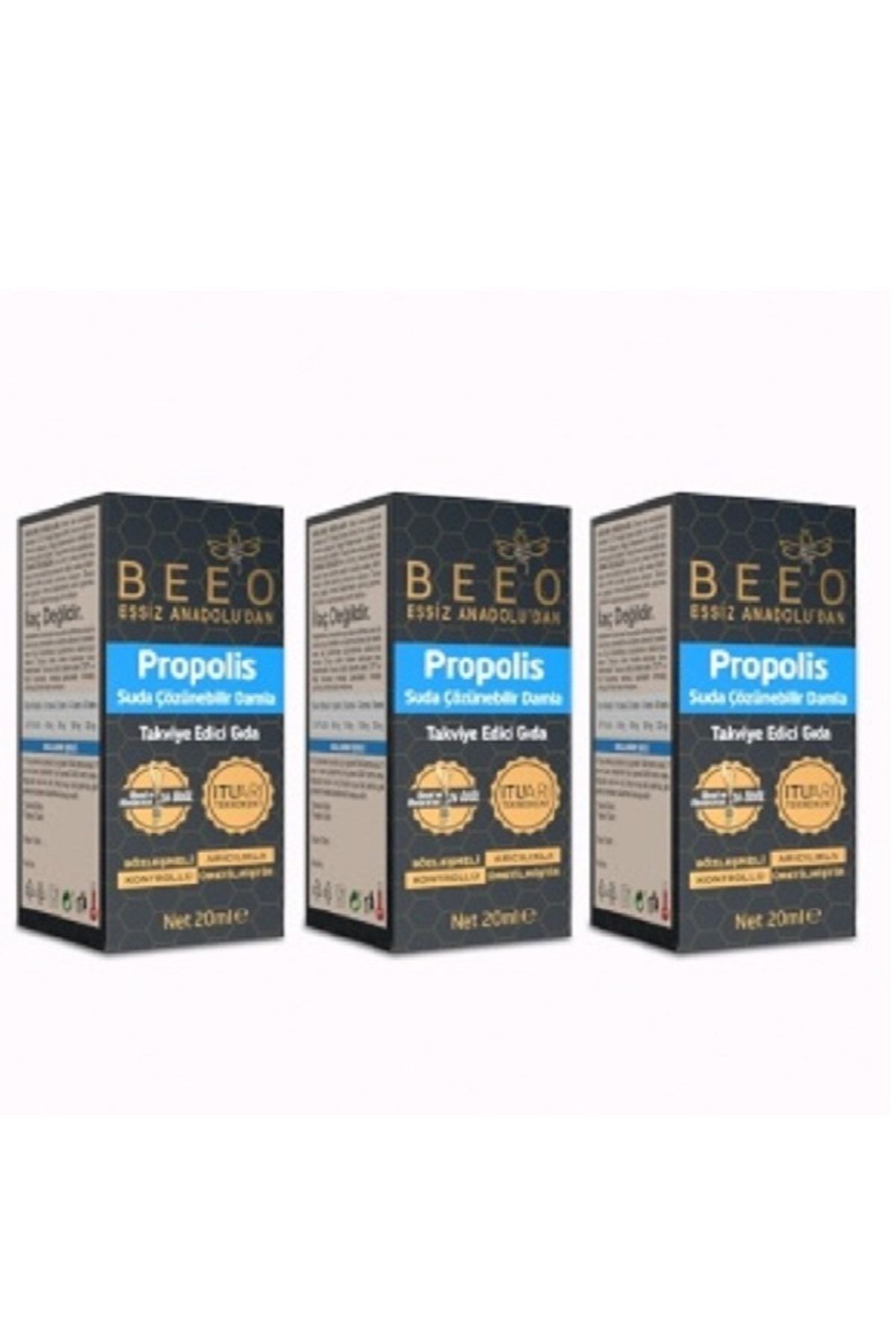 BEE'O Propolis Damla Su Bazlı 3'lü -