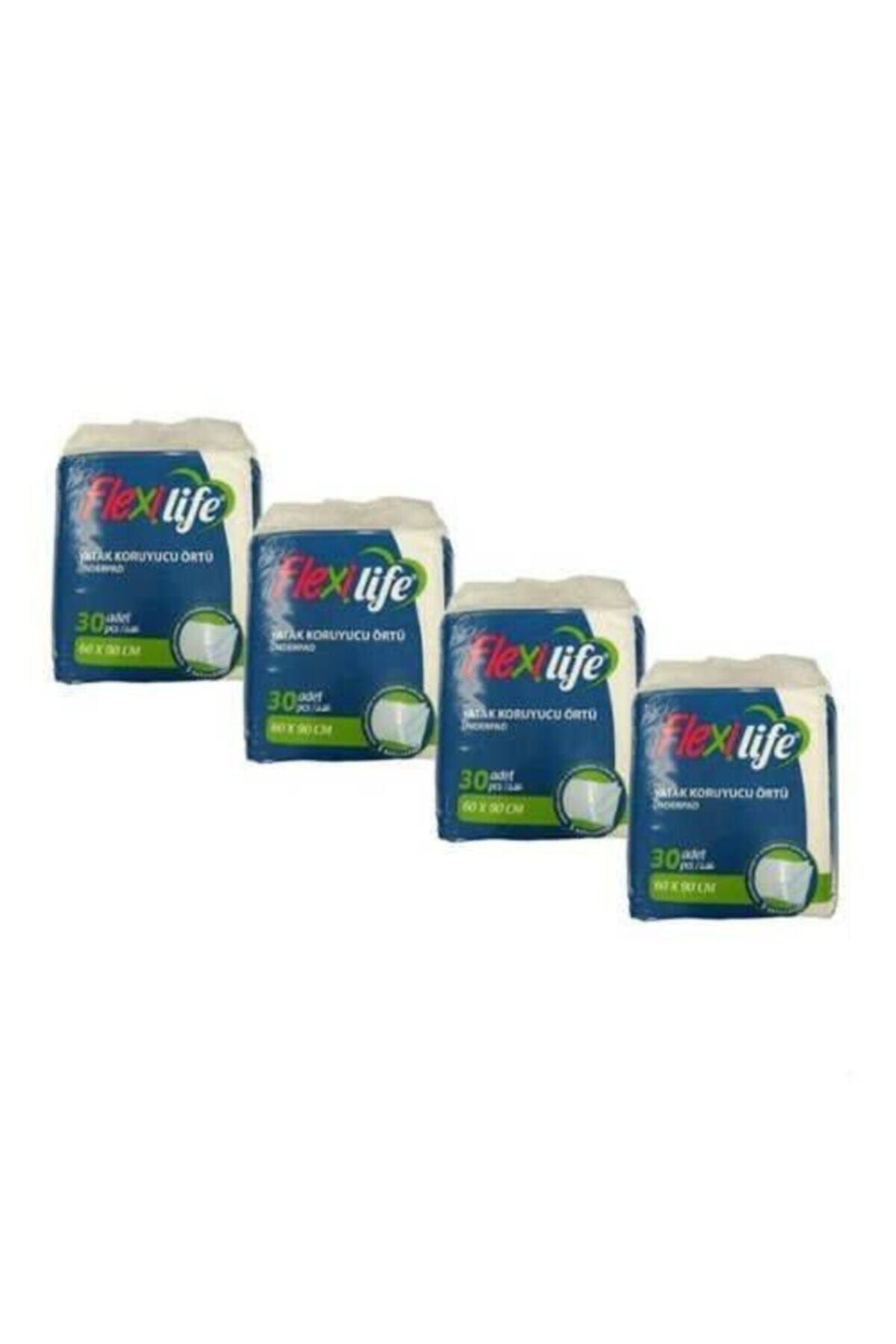 Flexi Life Flexilife Hasta Altı Bezi Serme Yatak Koruyucu Örtü 60x90 Cm 30 Lu 4 Paket 120 Kullanım