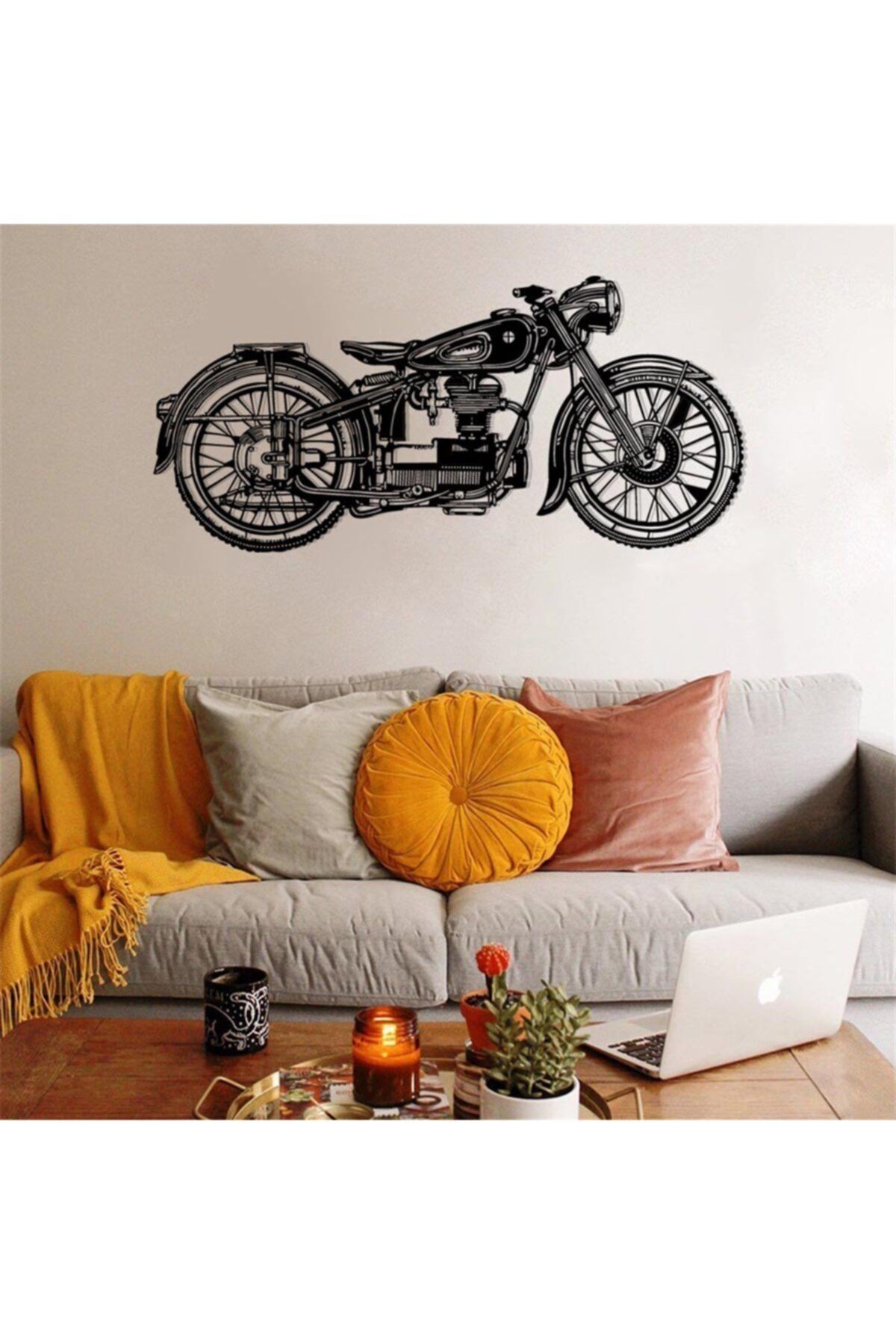 DekArt Home Cafe Racer Motorcycle Metal Tablo