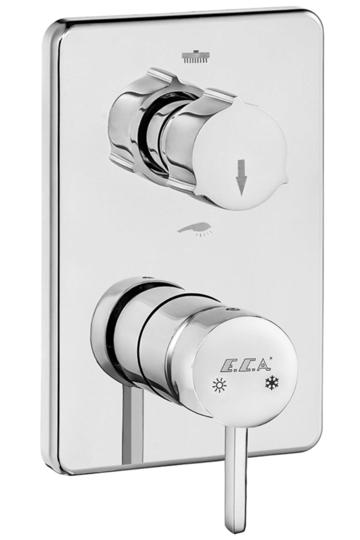 Eca Purity Ankastre Gömme Duş Banyo Bataryası Sıva Üstü 2 Yollu 102167202h-kde