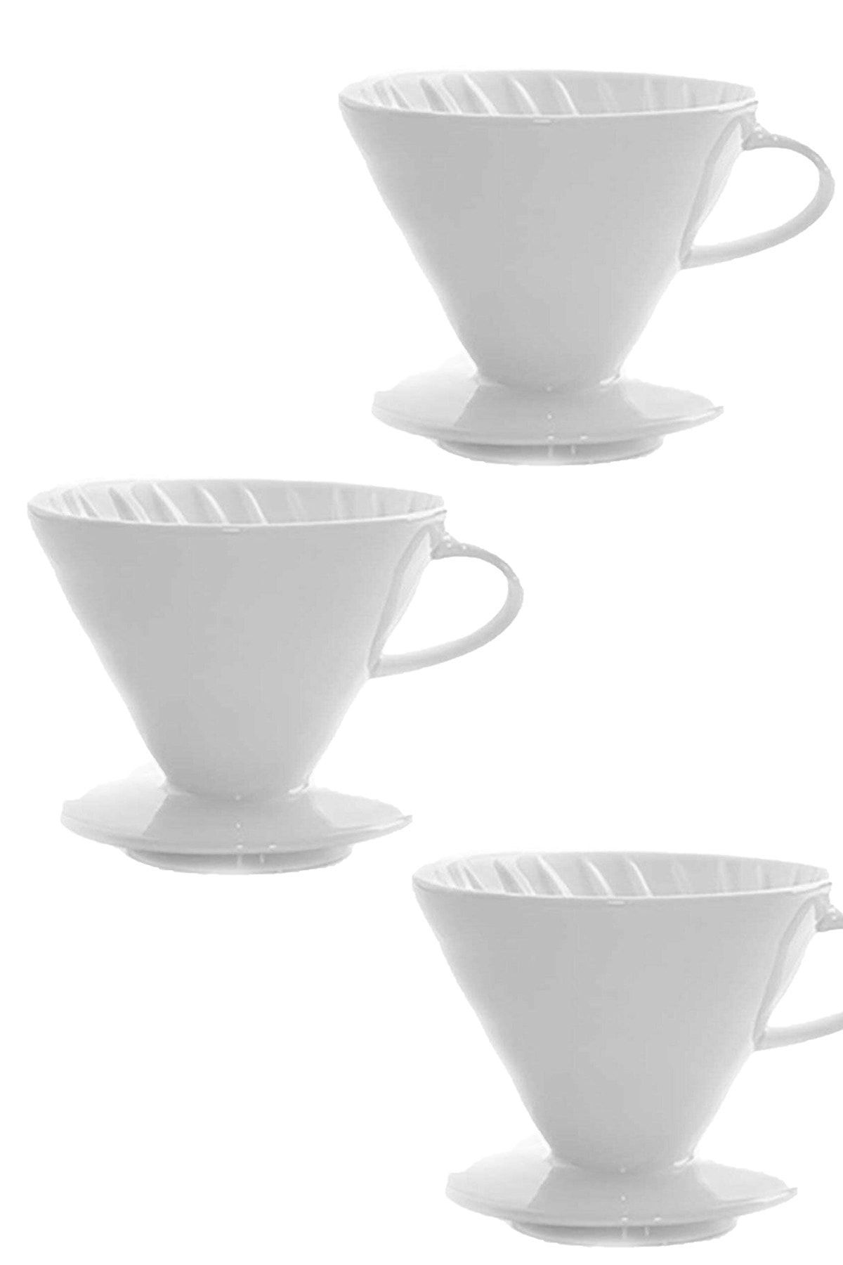 aktarloji 3 Adet V60 02 Seramik Dripper Filtre Kahve Demleme