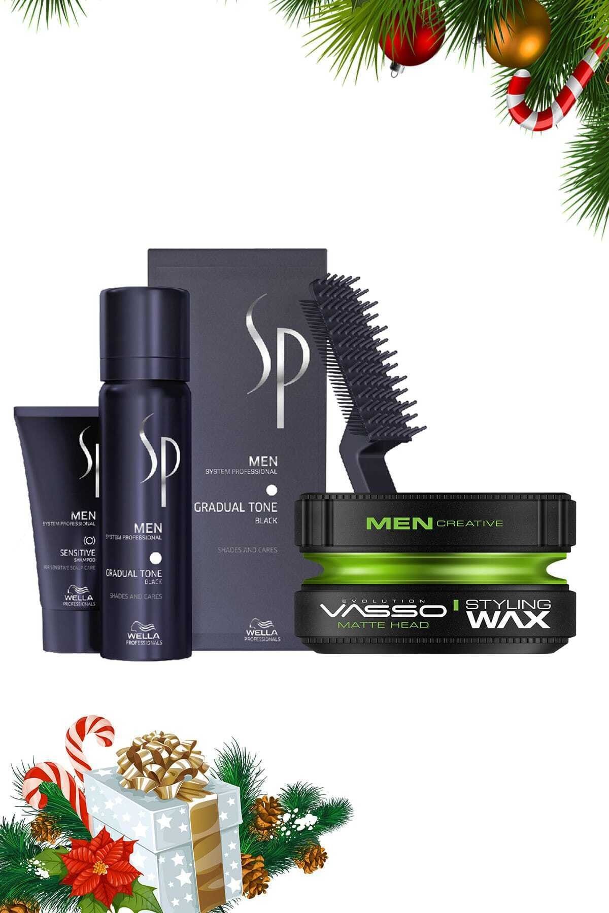 Wella Erkeklere Özel Set SP Men Pigment Mousse Siyah 60 ml + Matte Head Wax 150 ml 2840095040011