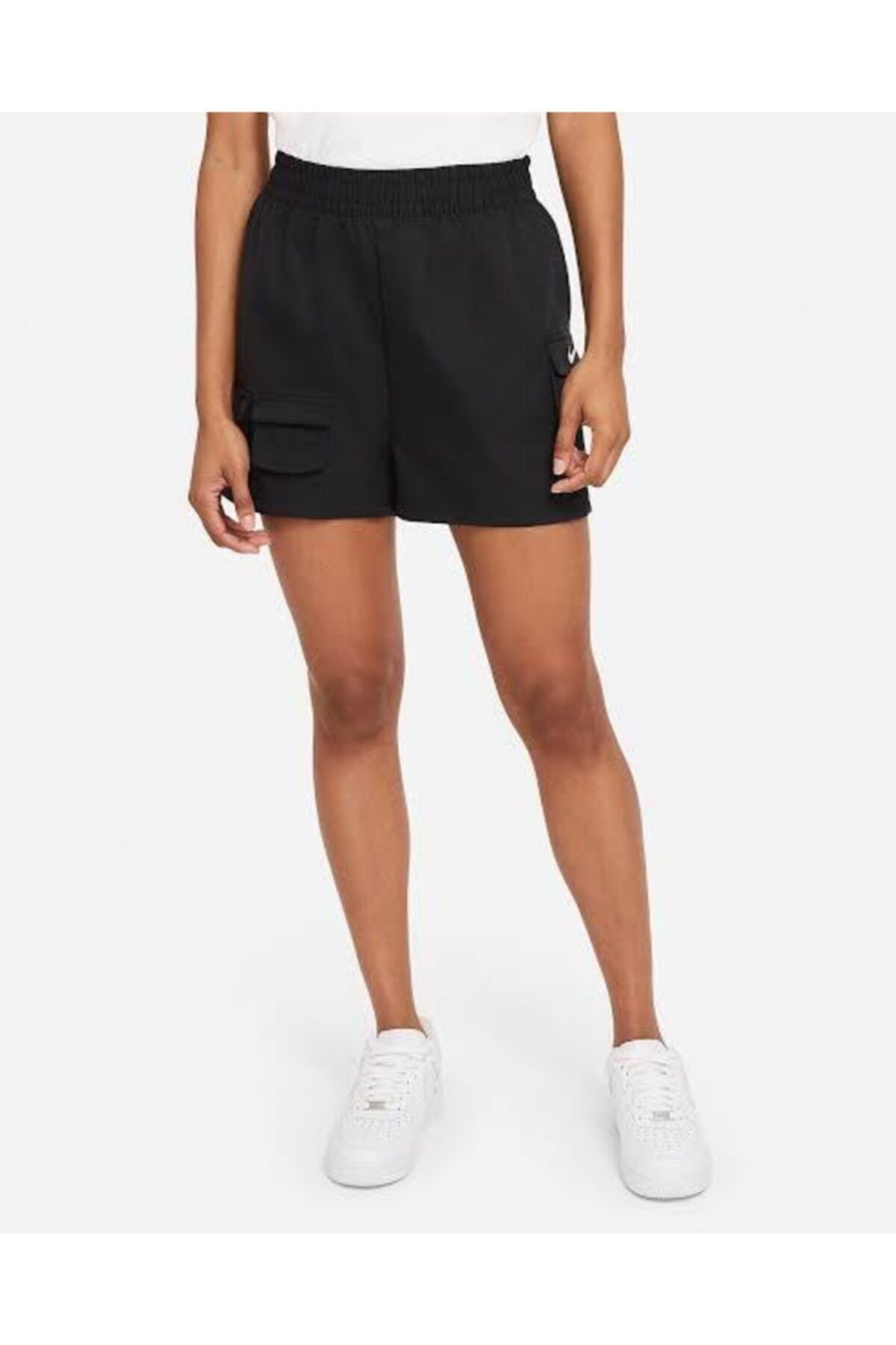 Nike Sportswear Swoosh Cargo Kadın Şort - Siyah Cz9381-010