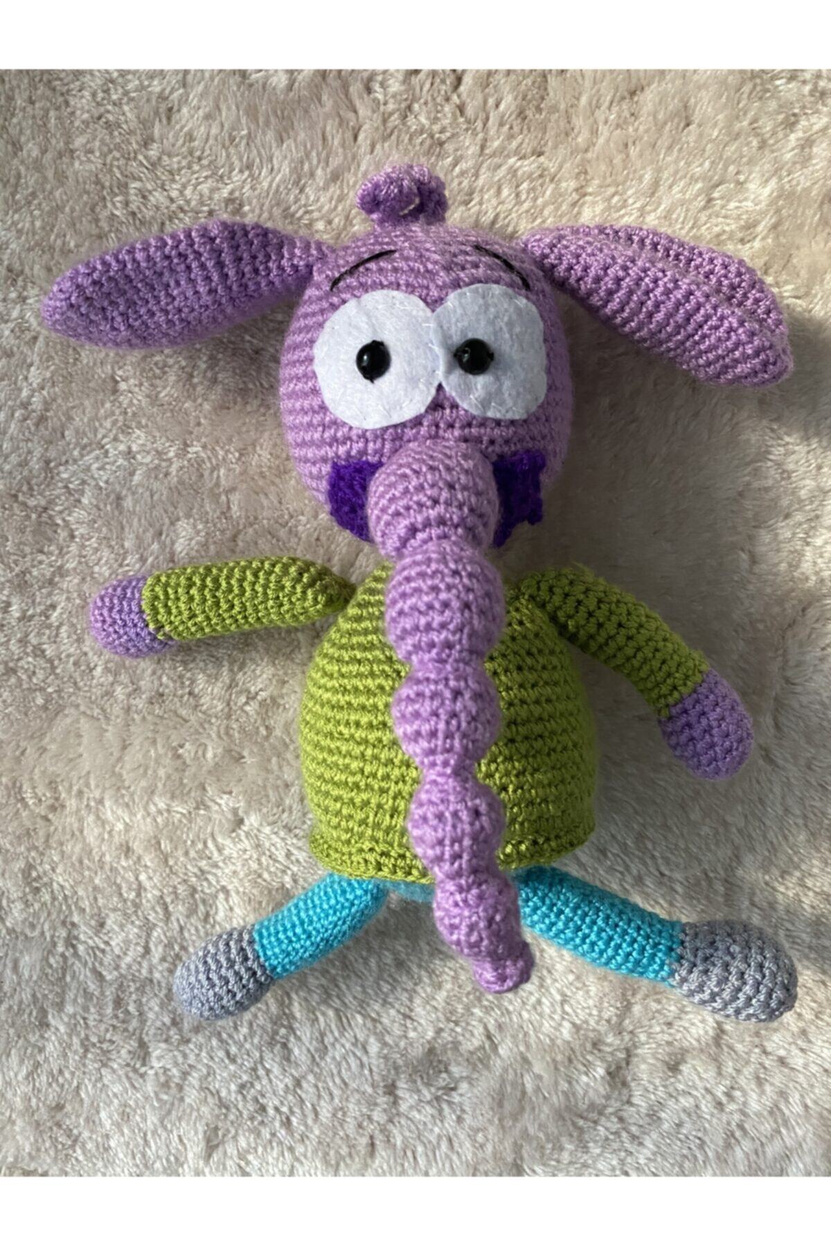 Marmelat Hand Made Kral Şakir Fil Necati Amigurumi Organik Oyuncak 25 Cm