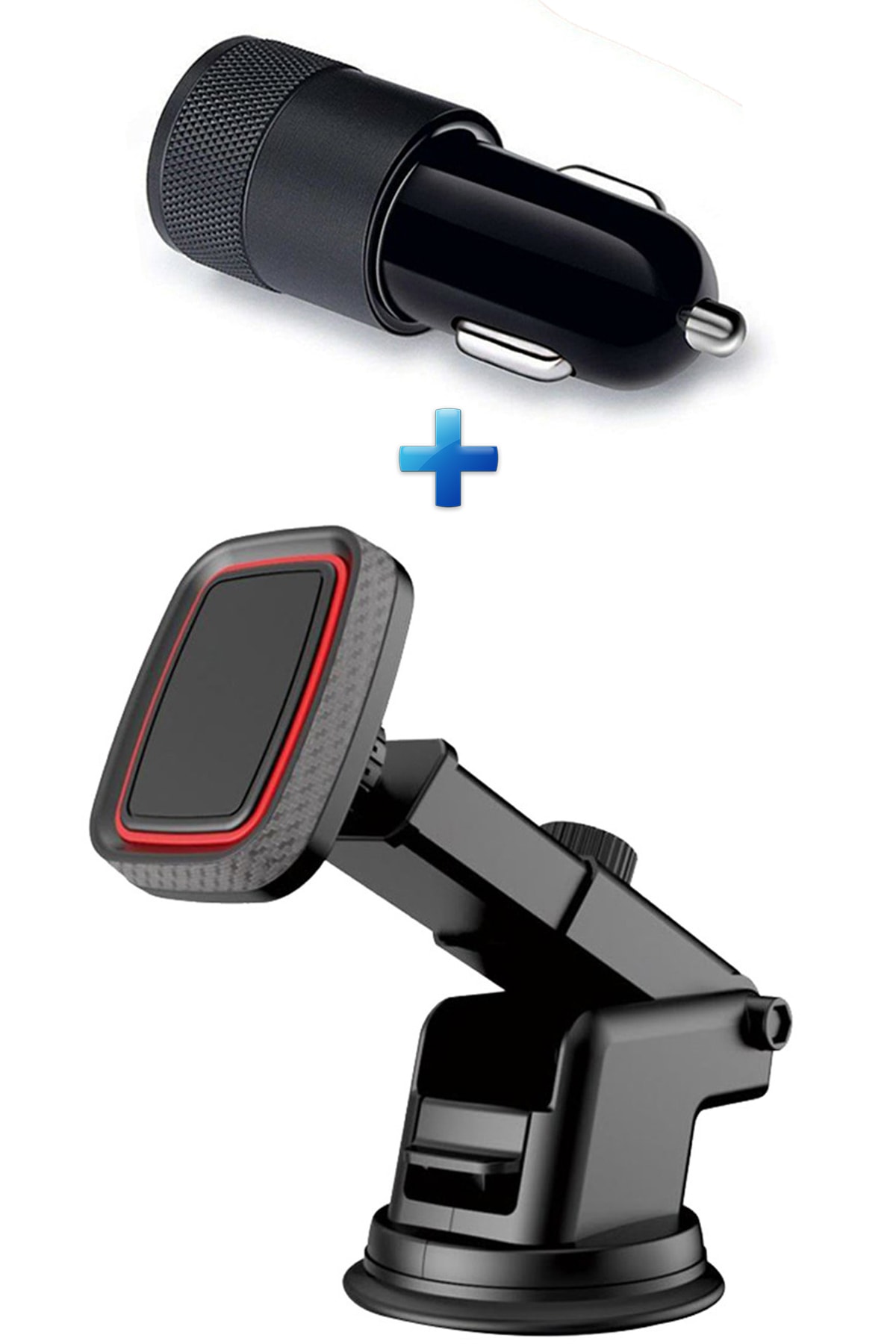 MEZİGARC Skoda Favorit Uyumlu Mıknatıslı Akrobat Telefon Tutucu Ve Araç Çakmaklık Şarj Aleti