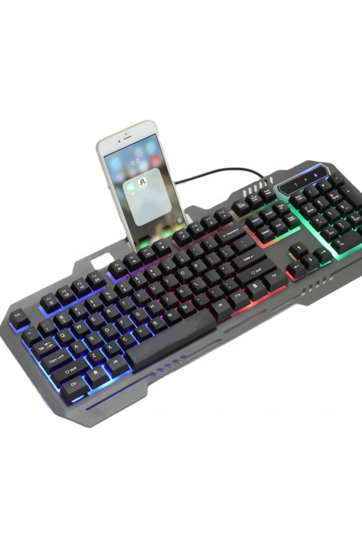 Reidan Oyuncu Klavyesi Aydınlatmalı Mekanik Gaming Klavye Rainbow Led Gökkuşağı Arka Işıklı