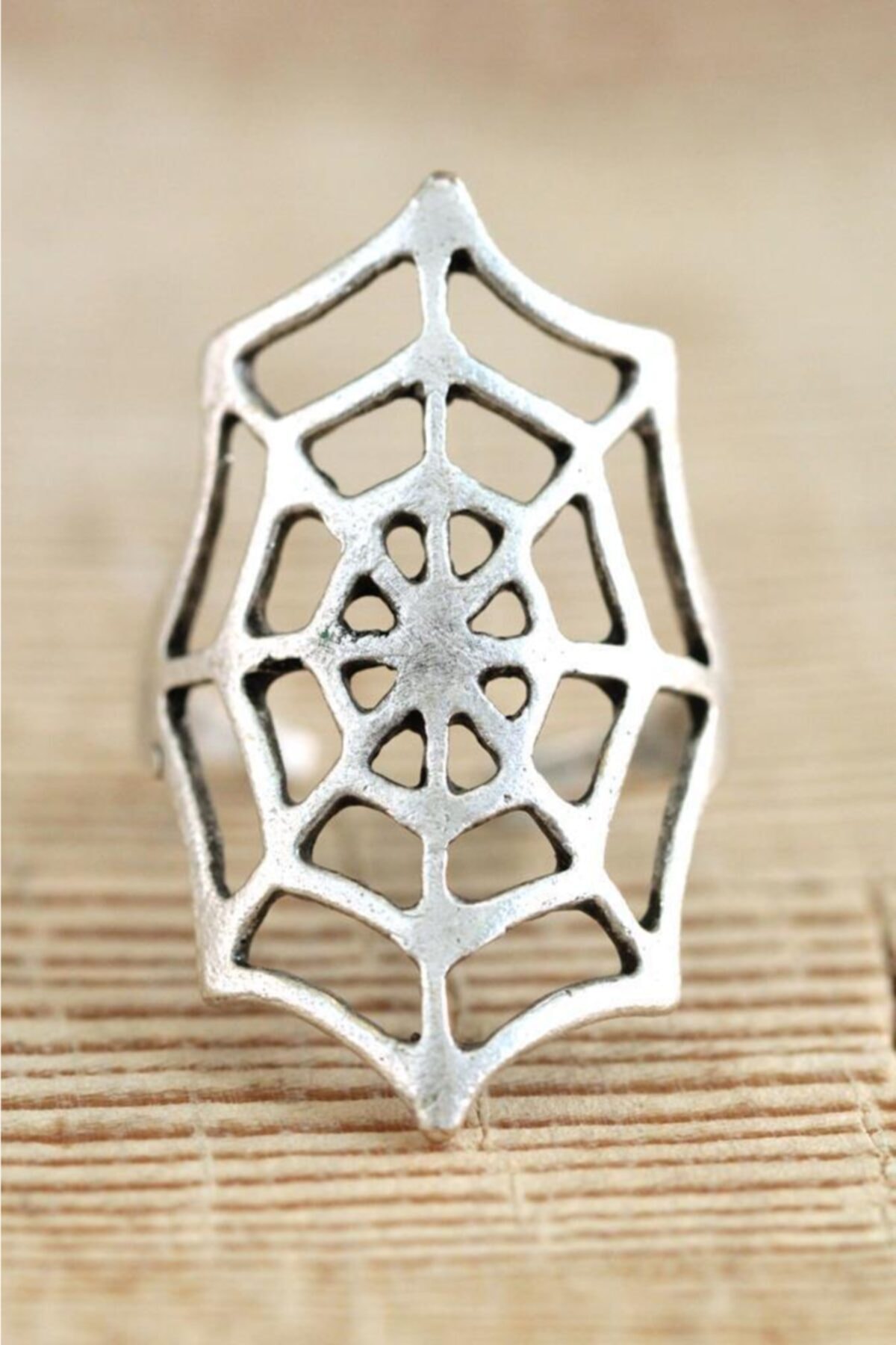 Nautilus Concept Antik Gümüş Kaplama Kadın Yüzük