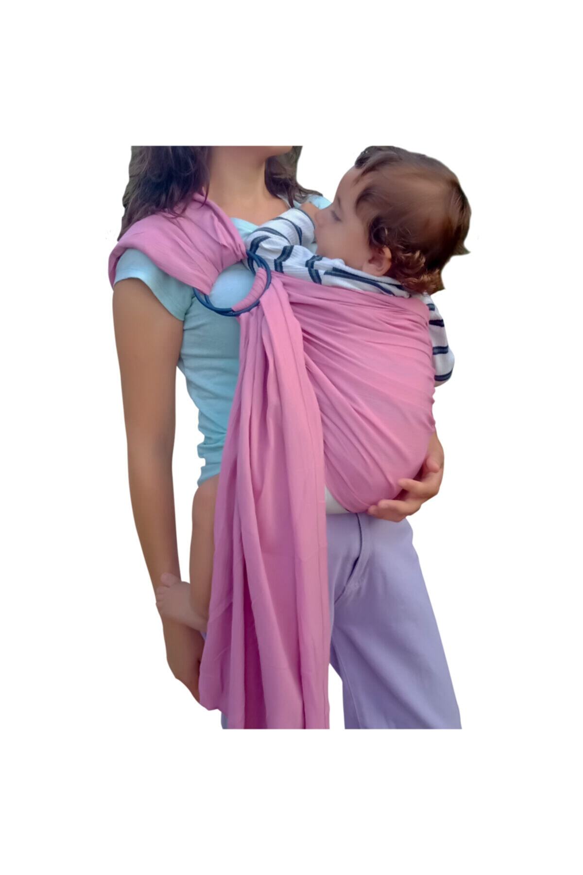 ladybeby Ring Halka Sling Şile Bezi Kanguru Ana Kucağı-gül Kurusu