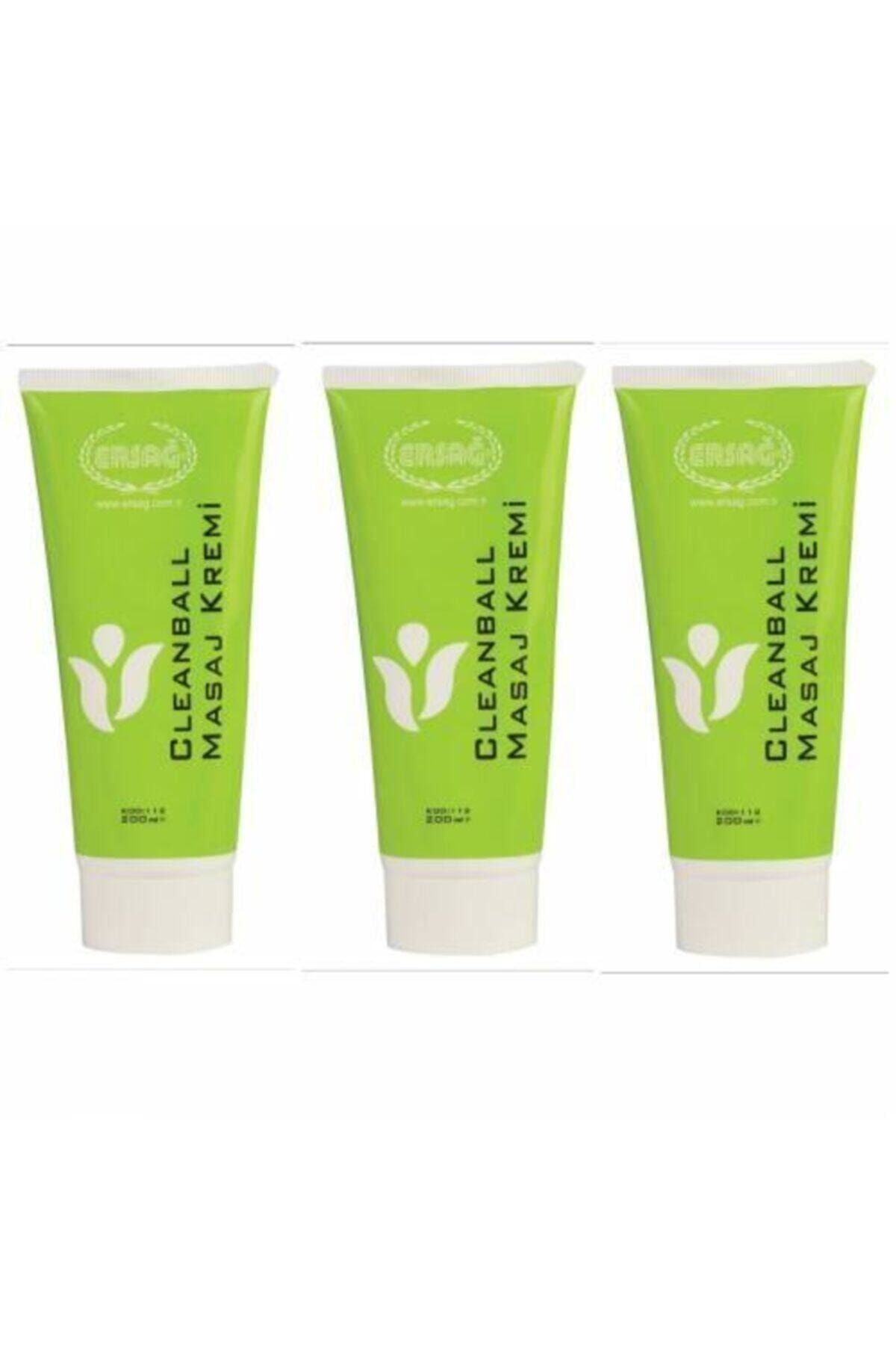 Ersağ Cleanball Masaj Kremi 3×200 ml Yeni Tarihli