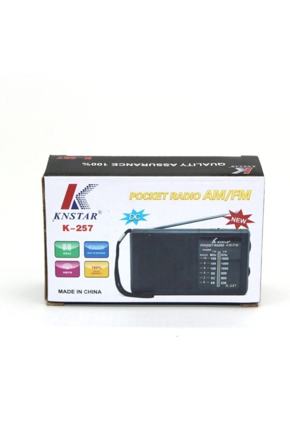Knstar Cep Tipi Taşınabilir Am / Fm Radyo K-257 Pilli