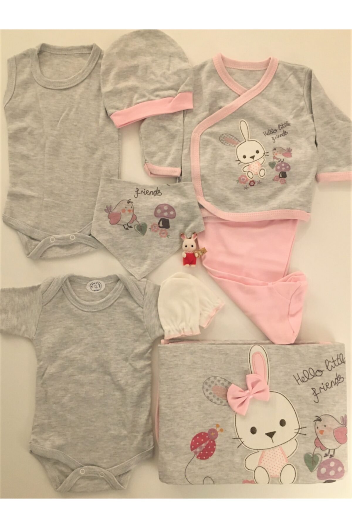 Zıpır Kız Bebek Tavşan Pembe 10'lu Hastane Çıkışı