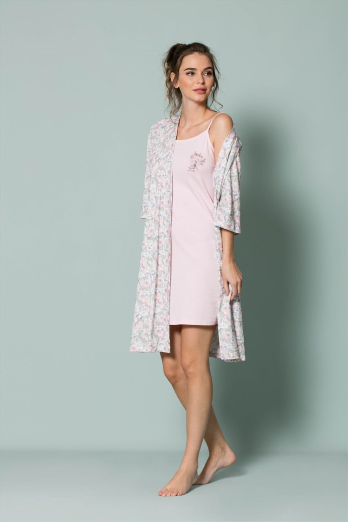 MONAMİSE Sabahlık Takım Pembe