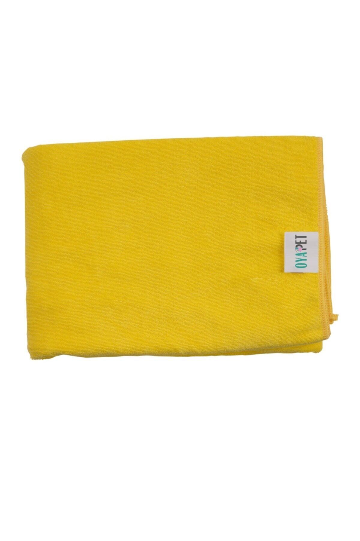 oyapet Mikrofiber Köpek Ve Kedi Ultra Yumuşak Hafif Su Emici Hızlı Kuruyan Havlu (sarı Renk 60x90cm)